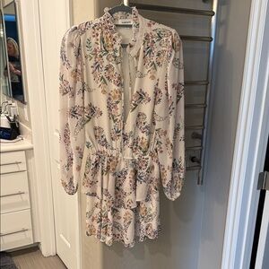 Yumi Kim Floral Long Sleeve Dress - Cream and Multicolor